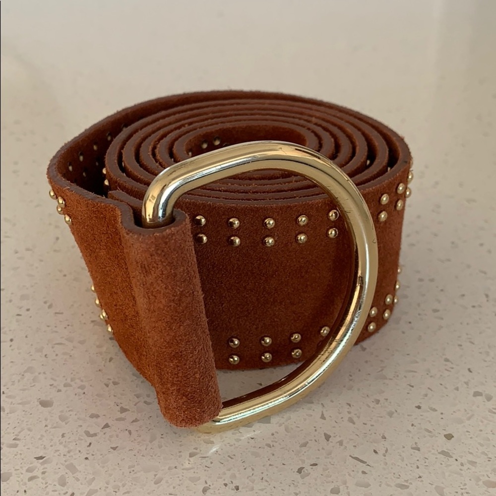 B-low the belt burnt orange suede belt
